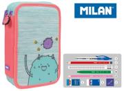 Opakowanie Piórnik MILAN 2-poziomowy z wyposażeniem MIMO róż