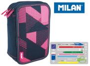 Opakowanie Piórnik MILAN 3-poziomowy z wyposażeniem KNIT róż