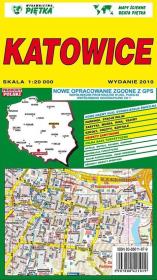 Plan miasta Katowice. Wydawca: WYDAWNICTWO KARTOGRAFICZNE PIĘTKA. Dadada.pl Opakowanie Plan miasta Katowice