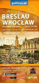 Plan miasta - Wrocław/Breslau 1:20 000. Autor:   Praca zbiorowa. Dadada.pl Okładka książki Plan miasta - Wrocław/Breslau 1:20 000