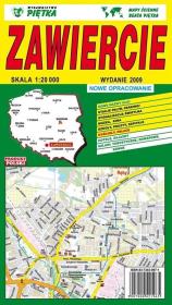 Plan miasta Zawiercie. Wydawca: WYDAWNICTWO KARTOGRAFICZNE PIĘTKA. Dadada.pl Opakowanie Plan miasta Zawiercie