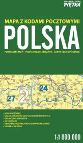 Polska 1:1 000 000 mapa z kodami pocztowymi PIĘTKA. Wydawca: Piętka. Dadada.pl Opakowanie Polska 1:1 000 000 mapa z kodami pocztowymi PIĘTKA