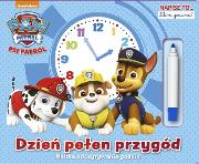 Okładka książki 'Psi Patrol. Napisz to... która godzina?  Dzień pełen przygód'