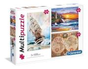 Puzzle 3x1000 Adventure. Wydawca: Clementoni. Dadada.pl Opakowanie Puzzle 3x1000 Adventure