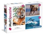 Puzzle 3x1000 Animals. Autor: .. Dadada.pl Okładka książki Puzzle 3x1000 Animals