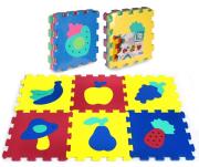 Opakowanie Puzzle piankowe 6 elementów Owoce i warzywa