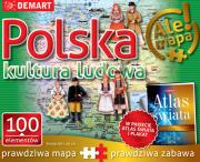 Okładka książki Puzzle: Polska-kultura ludowa+atlas