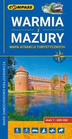 Okładka książki Warmia i Mazury Mapa atrakcji turystycznych