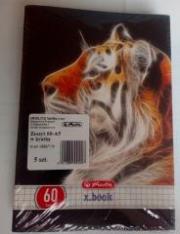 Opakowanie Zeszyt A5/60k kratka Animal Fractals (5szt)