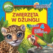 Okładka książki Animal Club.Układanka-kolorowanka - Zwierzęta na w dżungli. PUZZLE