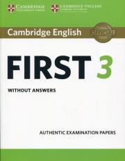 Opakowanie Cambridge English First 3 without answers