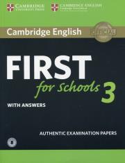 Opakowanie Cambridge English First for Schools 3 with answers with Audio