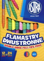 Opakowanie Flamastry Astra dwustronne 12sztuk=24 kolory (314118001)