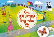 Gra Loteryjka Pory roku 4+. Autor: Opracowanie zbiorowe. Dadada.pl Okładka książki Gra Loteryjka Pory roku 4+