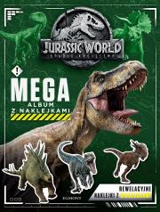 Jurassic World 2. Megaalbum z naklejkami. Autor: Katrina Pallant, Universal Studios, Adrianna Zabrzewska. Dadada.pl Okładka książki Jurassic World 2. Megaalbum z naklejkami