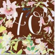 Opakowanie Karnet kwadrat z kopertą Urodziny 40