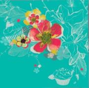 Opakowanie Karnet Swarovski kwadrat Kwiaty morski