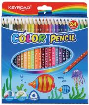 Opakowanie Kredki ołówkowe KEYROAD trójkątne 24 kolory