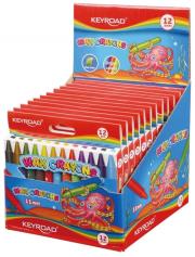 Opakowanie Kredki świecowe KEYROAD 12 kolorów display 12 sztuk