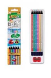 Opakowanie Kredki trójkątne Penmate Premium Kolori 6 kolorów+temperówka (TT7600)