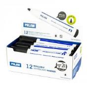 Opakowanie Marker do tablic napełniany czarny (12szt) MILAN