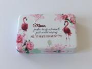 Opakowanie Mini szkatułka na biżuterię, Mamo, jeden Twój uśmiech jest wart więcej niż tysiące diamentów, Flaming