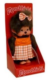 Opakowanie Monchhichi Dziewczynka w pomar. sukience i kokar.