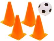 Opakowanie Pachołki 4 sztuki 18 cm + piłka 10,5 cm