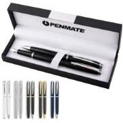 Opakowanie Penmate komplet długopis+pióro wieczne Virtuo czarno-srebrny TT7647