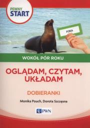 Pewny Start Wokół pór roku Oglądam czytam układam Dobieranki. Autor: Monika Pouch, Szczęsna Dorota. Dadada.pl Okładka książki Pewny Start Wokół pór roku Oglądam czytam układam Dobieranki