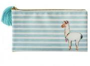 Opakowanie Piórnik Niebieskie Paski z chwostem Lama