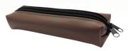 Opakowanie Piórnik Polski PA 464 Podwójny zamek, brązowy ekoskóra