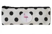 Opakowanie Piórnik saszetka w czarne kropki Flaming