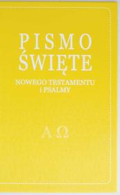 Pismo Św. Nowy Testament z psalmami (żółte). Autor: ks. bp. Romaniuk Kazimierz. Dadada.pl Okładka książki Pismo Św. Nowy Testament z psalmami (żółte)