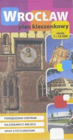 Plan kieszonkowy - Wrocław w.polska 1:16 500. Autor: Opracowanie zbiorowe. Dadada.pl Okładka książki Plan kieszonkowy - Wrocław w.polska 1:16 500