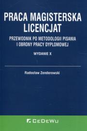 Praca magisterska Licencjat. Autor: Zenderowski Radosław. Dadada.pl Okładka książki Praca magisterska Licencjat