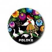 Opakowanie Przypinka mała - Polska gąski 37 mm FOLKSTAR