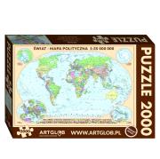 Puzzle Świat polityczny mapa 1:35 000 000  2000. Wydawca: Artglob. Dadada.pl Opakowanie Puzzle Świat polityczny mapa 1:35 000 000  2000