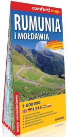 Rumunia i Mołdawia laminowana mapa samochodowa 1:800 000. Autor: praca zbiorowa. Dadada.pl Okładka książki Rumunia i Mołdawia laminowana mapa samochodowa 1:800 000
