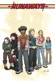 Runaways. Autor: Adrian Alphona, Takeshi Miyazawa. Dadada.pl Okładka książki Runaways