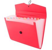 Opakowanie Teczka A4 12 przegródek czerwona D.RECT