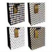 Okładka książki Torby prezentowe 18x23 Czarno-złote op. 12szt