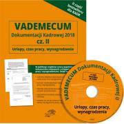 Okładka książki Vademecum dokumentacji kadrowej  2018 cz. II Urlopy czas pracy wynagrodzenia Wydanie z CD