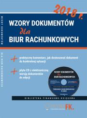 Okładka książki Wzory dokumentów dla biur rachunkowych 2018