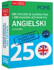 Okładka książki 250 ćwiczeń ze słownictwa Angielski+ 250 zagadek