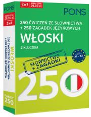 250 ćwiczeń ze słownictwa Włoski + 250 zagadek. Autor: Opracowanie zbiorowe. Dadada.pl Okładka książki 250 ćwiczeń ze słownictwa Włoski + 250 zagadek