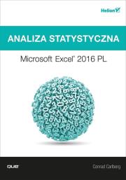 Analiza statystyczna. Microsoft Excel 2016 PL. Autor: Carlberg Conrad. Dadada.pl Okładka książki Analiza statystyczna. Microsoft Excel 2016 PL