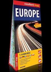 Okładka książki Comfort! map Europe 1:4 000 000 road map w.2018