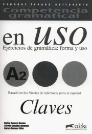 Competencia gramatical en Uso Nivel A2 Claves. Autor: Romero Duenas Carlos, Gonzales Hermoso Alfredo. Dadada.pl Okładka książki Competencia gramatical en Uso Nivel A2 Claves