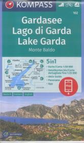 Gardasee/Lago di Garda/Lake Garda 1:50 000 Kompass. Autor: praca zbiorowa. Dadada.pl Okładka książki Gardasee/Lago di Garda/Lake Garda 1:50 000 Kompass